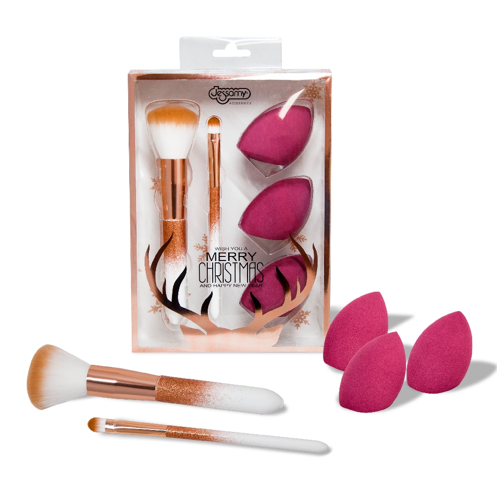 P03808 SET NAVIDAD CON 2 PINCELES + 3 CISNES