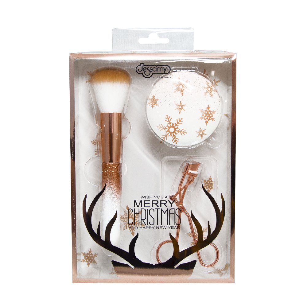 SET NAVIDAD BROCHA + ARQUEADOR + ESPEJO | Vista 2