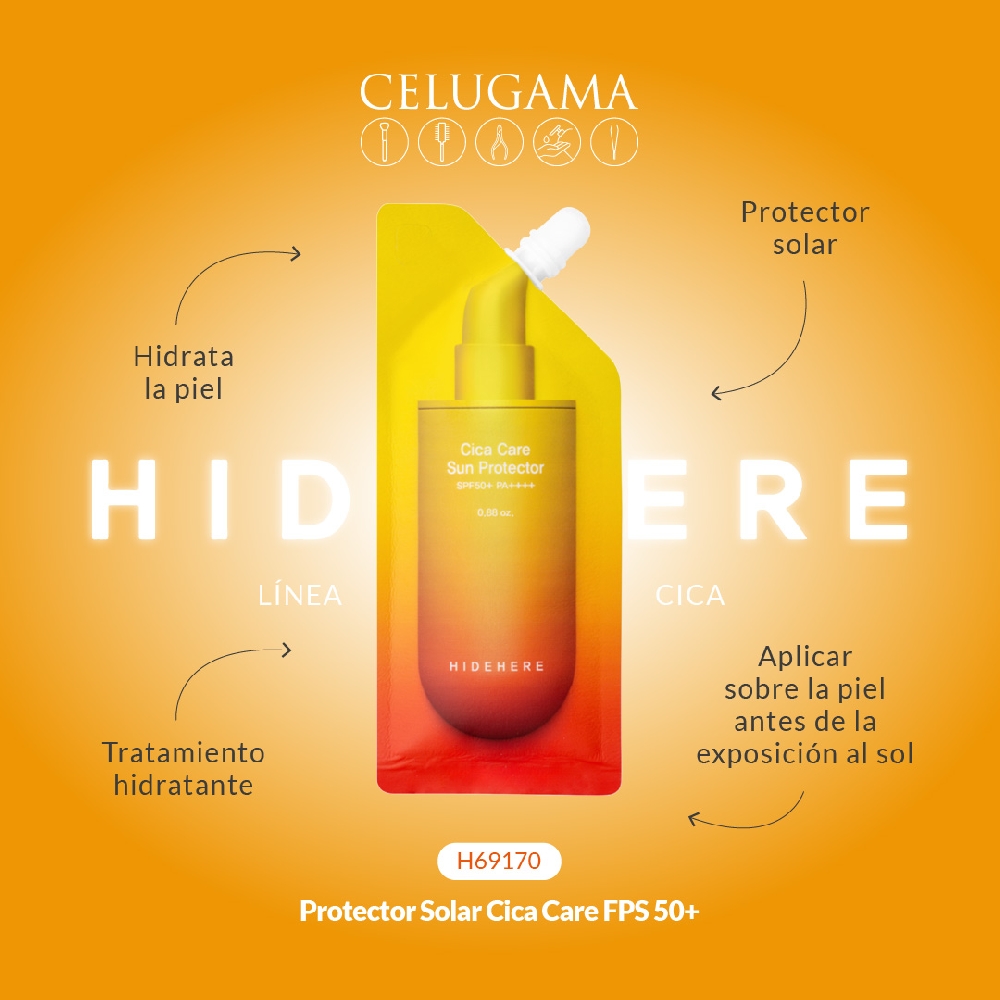 Protector Solar Cica Care FPS 50+ Hidehere 25ml | Vista 2
