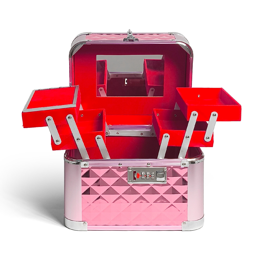 Maletín Organizer Pro 4 Bandejas Cerradura Espejo | Vista 4