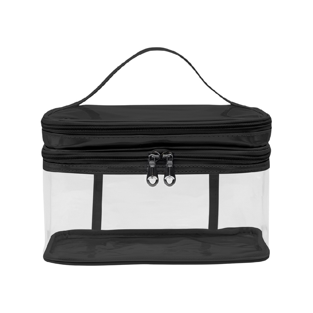 PORTACOSMETICO 2 PISOS TRANSPARENTE 22x15x15 | Vista 2