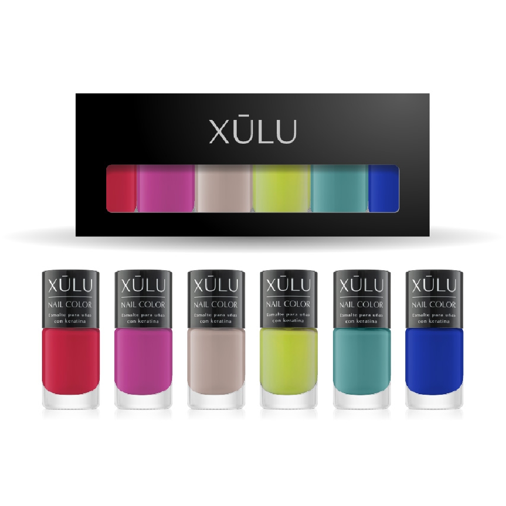 Z81012 XÚLU PACK x6 ESMALTES NAIL COLOR TRAVELERS (6x5)