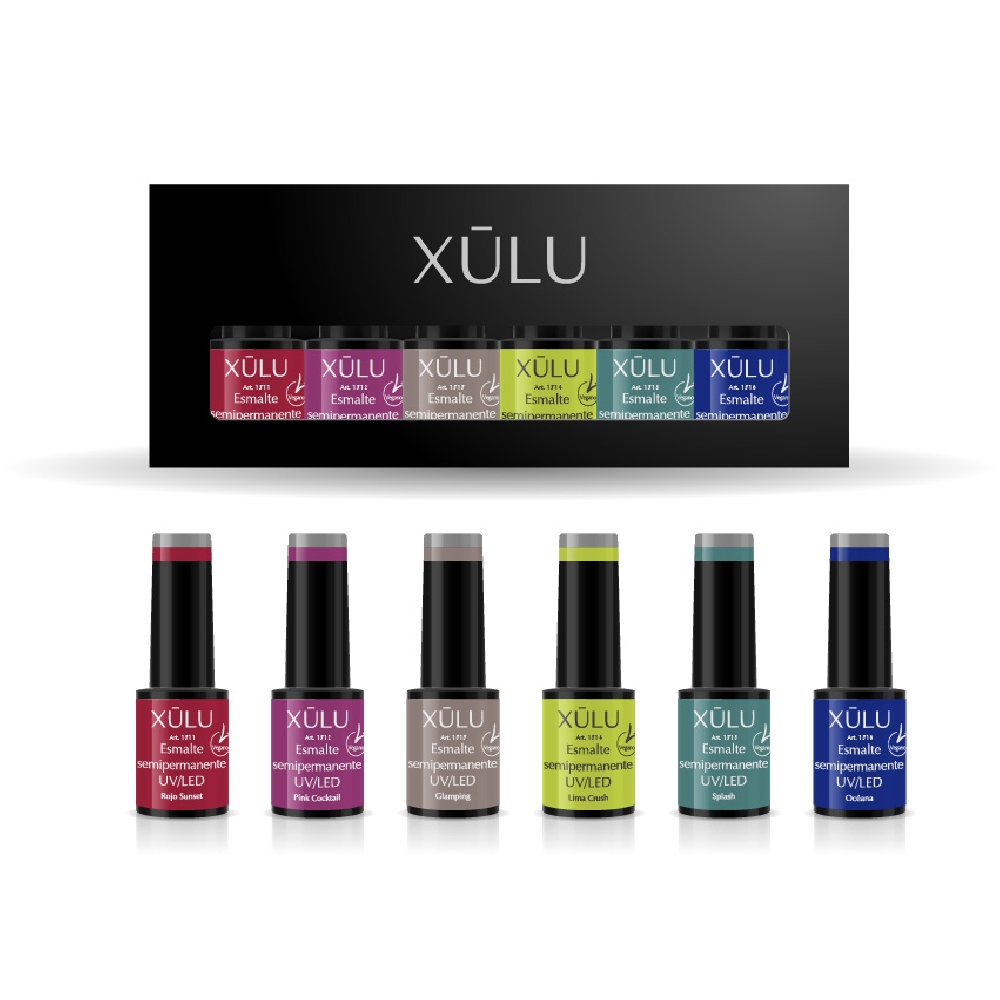 Z10016 XÚLU PACK X 6 ESMALTE UV TRAVELERS